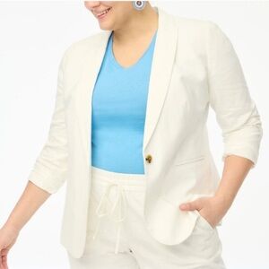 J. CREW Factory White Linen Blend Blazer size 20